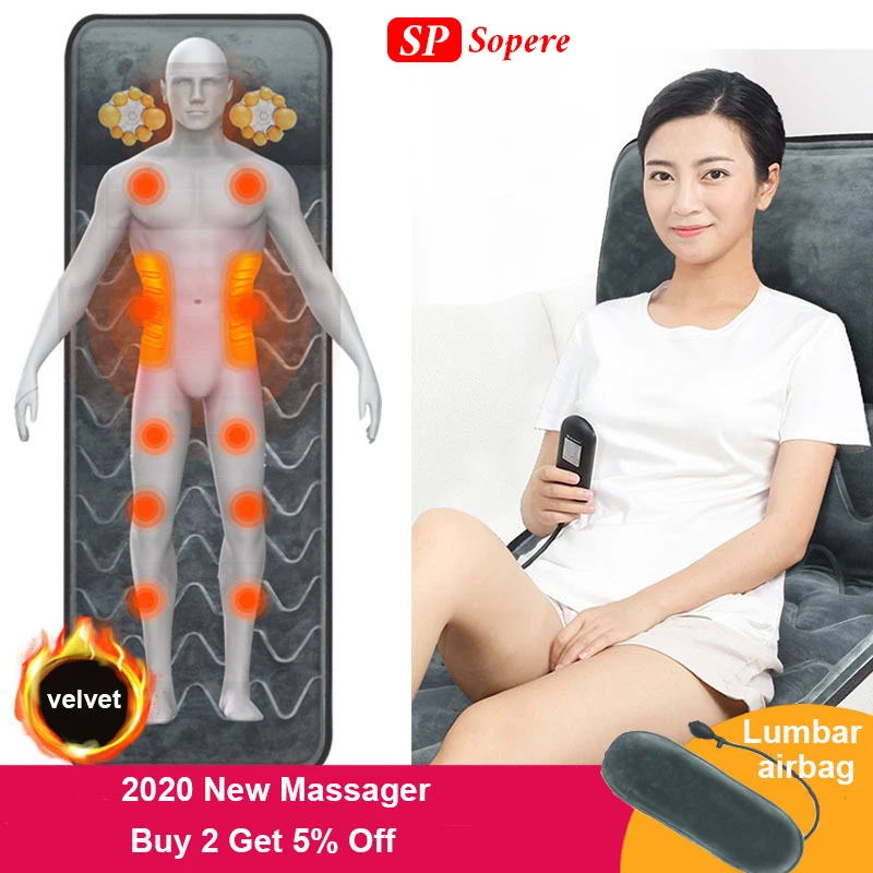 Sopere Massage Mattress Head Kneading Body Cushion Vibrator Moxibustion Massager Electric Back |