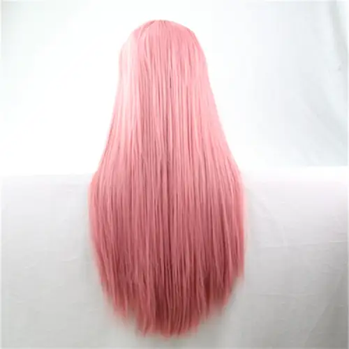 Synthetic Hair Wigs For Women Cosplay Wig 80 cm Straight Long Light Purple Wig With Bangs Pink Red Blue Blonde Brown Black Green - Image 10