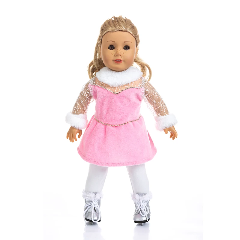 Одежда для катания на коньках Комплект одежды подходит для американской девочки 1" американская девочка кукла Александра игрушка лучший подарок