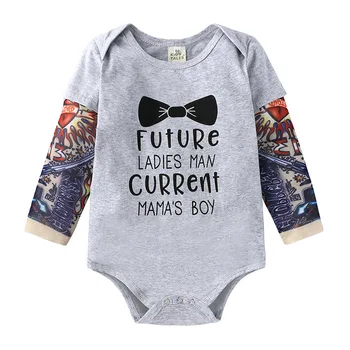 

Wasailong baby boy clothes Baby dress summer tattoo jumpsuit crawl suit thin cut bag new born romper