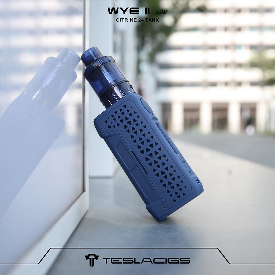 Original Veeape TESLACIGS WYE II 86W TC Vape Kit wi 4ml Citrine 24 Tank E cigarette vaping Kit vs Punk 86W Luxe Kit Shogun (5)