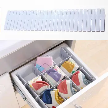 

Adjustable Plastic Drawer Divider DIY Storage Shelves Household Free Combination Partition Board Space-saving Division Tools
