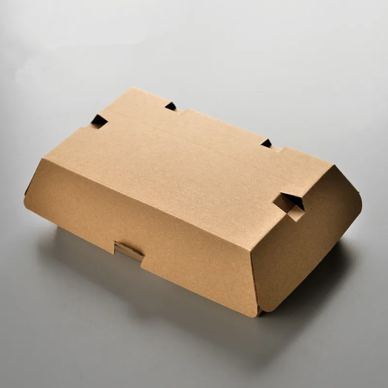 50 шт. упаковочная коробка для гамбургеров крафт-бумага чистый цвет для выпечки вкусного хлеба бумажная коробка для пикника вечерние одноразовая посылка для еды