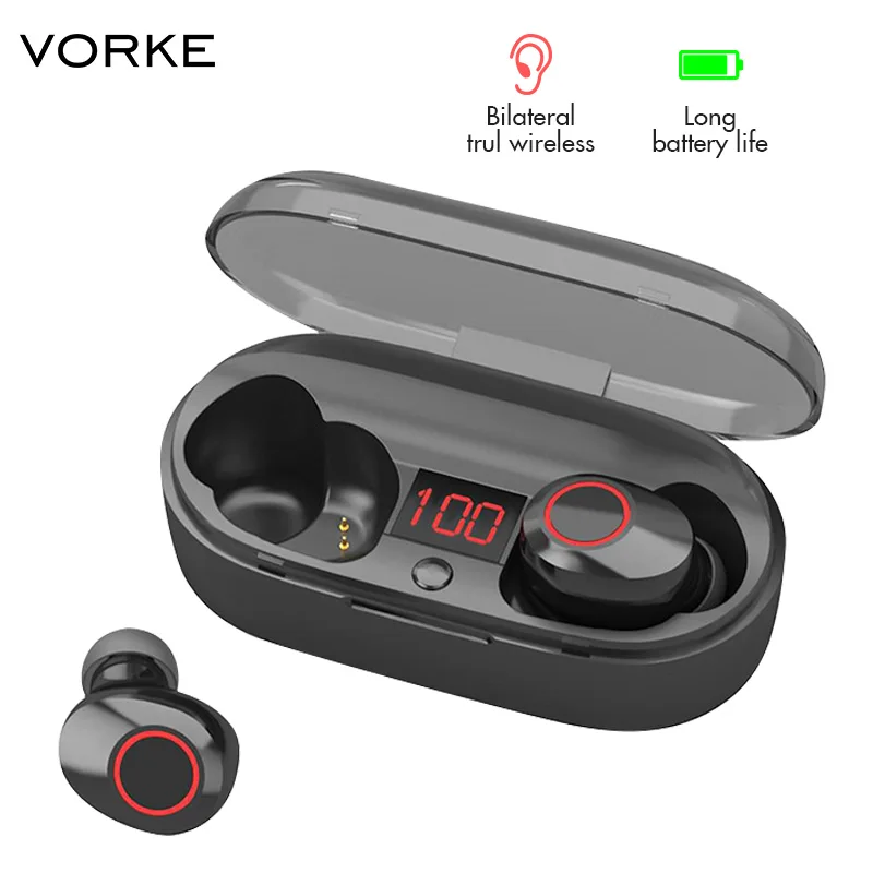 Vorke T3 TWS наушники Bluetooth 5,0 водонепроницаемые наушники мини беспроводные наушники HIFI 3D стерео с микрофоном для всех смартфонов