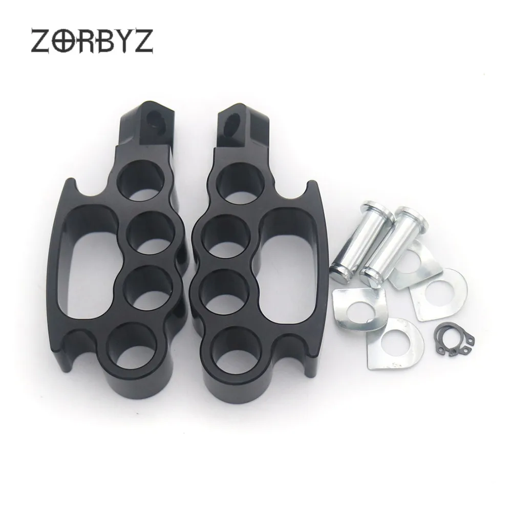 ZORBYZ 1 пара Черный Летающий костяшки опорные подножки на заказ педаль с монтажным
