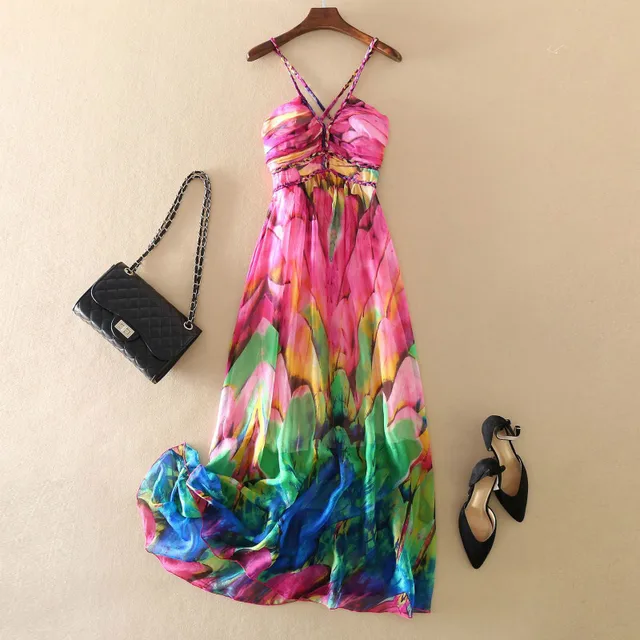 silk beach dress