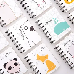 Mini Notebook de poche à bobine rabattable, Portable, mignon, Animal de dessin animé 