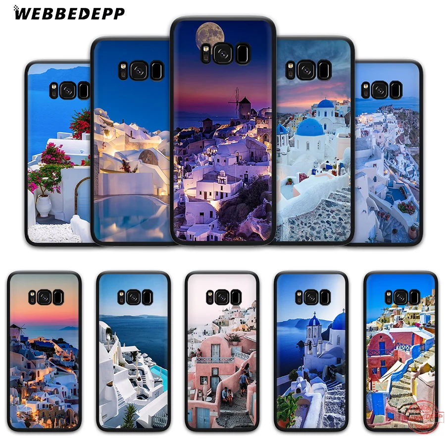 WEBBEDEPP красивые ия Санторини Греция мягкий чехол для Samsung J4 J6 Prime Plus J8 2018 J7 Доу A20E A70S