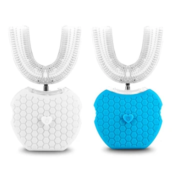 

Full-Automatic Variable-Frequency Electric Toothbrush,360 degree Ultrasonic U Type Cold Light Teeth Whitening Toothbrush Mouth C