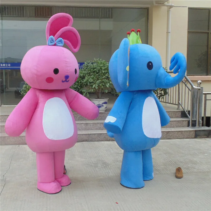 

Elephant Rabbit Mascot Costume Cosplay Party Fancy Dress Outfit Parade Adults