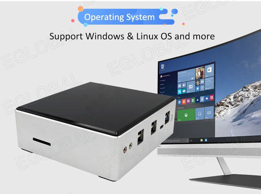Eglobal Micro PC Barebone with New Intel Core i7 10510U/i3 10110U, Windows TV BOX, 2 LAN, DP, HD, Dual Band WiFi, Desktop Mini Computer. Description Image.This Product Can Be Found With The Tag Names Barebone Mini PC, Computer Office, Eglobal