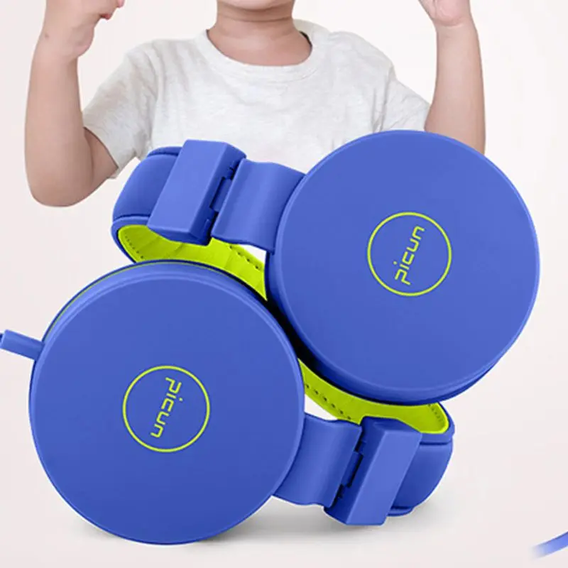 Kids Wired Foldable Headphone with Microphone Head Mounted Portable Headset Safe Volume Limit Children Gift