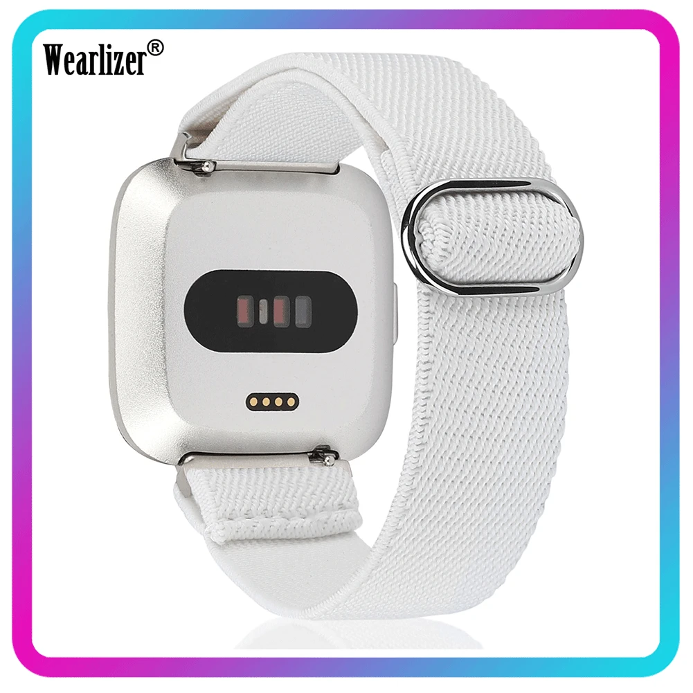 

Эластичный ремешок Wearlizer Solo Loop для Fitbit Versa, нейлоновые Ремешки для наручных часов, Замена ремешка для Fitbit Versa 2