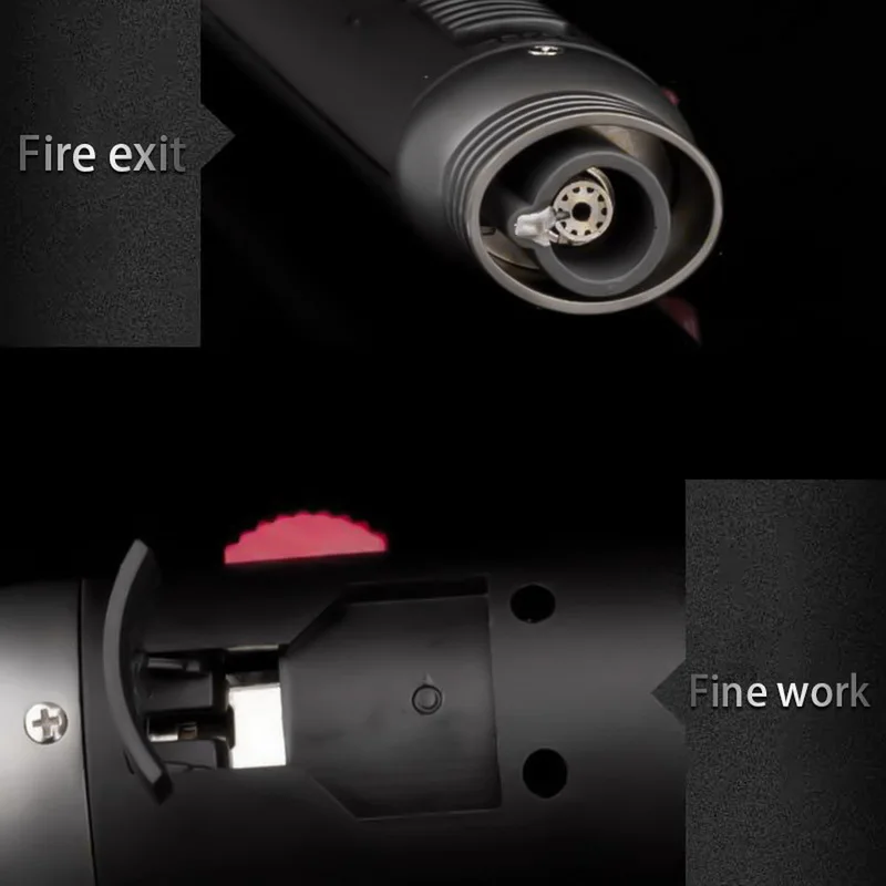 1300 градусов надувная струйная Ручка Фонарь с двойным пламенем бутан газ Топливо пламя легче, чем газ-бутан многоразовая топливная Сварка паяльная ручка