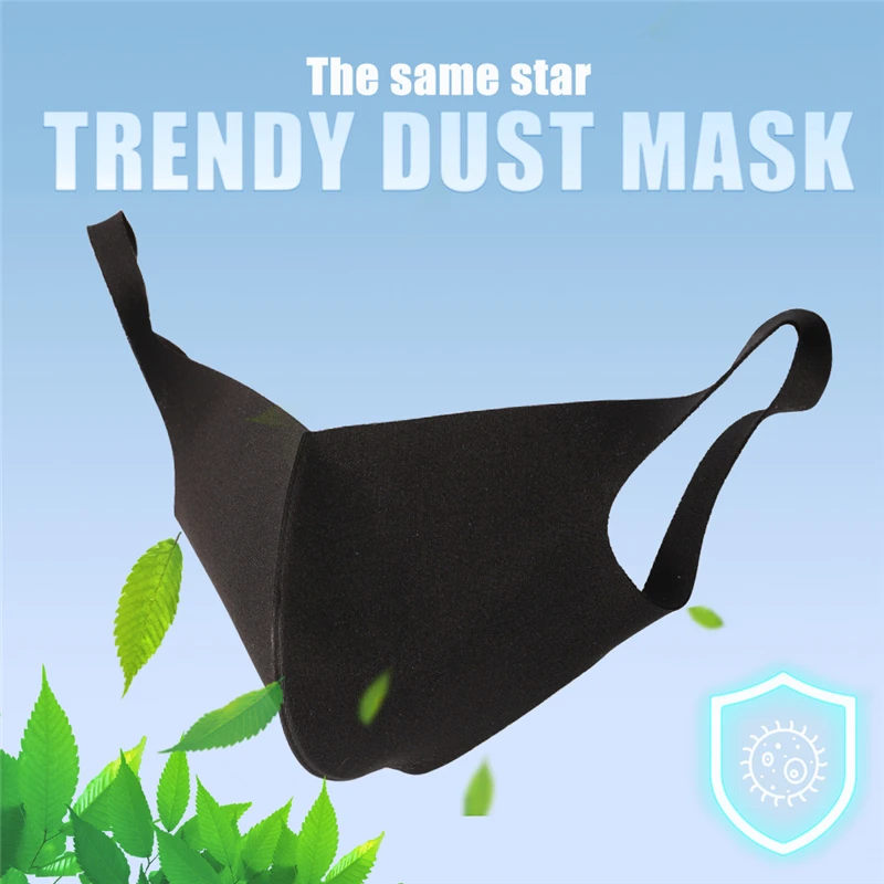 

Black Mouth Mask PM2.5 Anti Dust Mask Activated Carbon Filter Windproof Bactea Proof Flu Face Masks Care Safety Mask for Dust