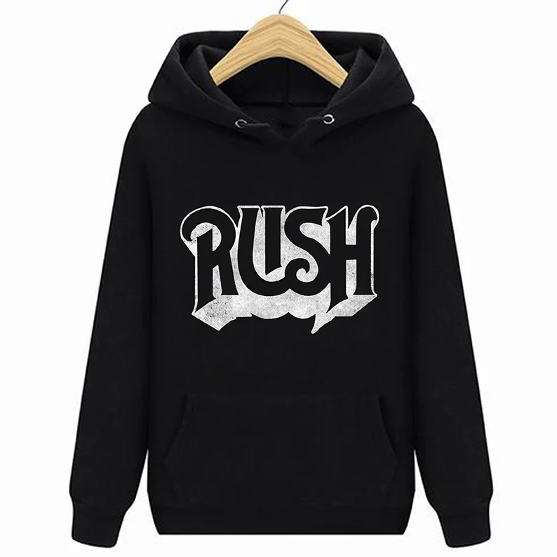 

Official Rush Hoodies Sweatshirts Distressed Simple Logo Progressive Rock Hard Rock NEW