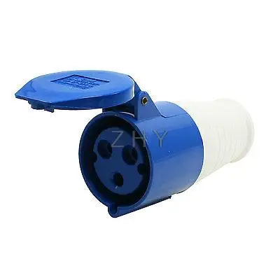 

AC 220-250V 32A Water Proof IEC309-2 2P+E Industrial Jack Socket Blue