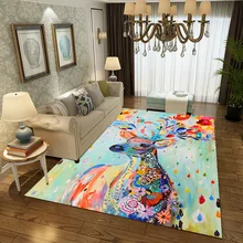 Супер мягкий фланелевый абстрактный дренажный коврик с изображением лося для гостиной детский коврик для ползания толстый игровой коврик tapis нескользящее Одеяло 100*160 см