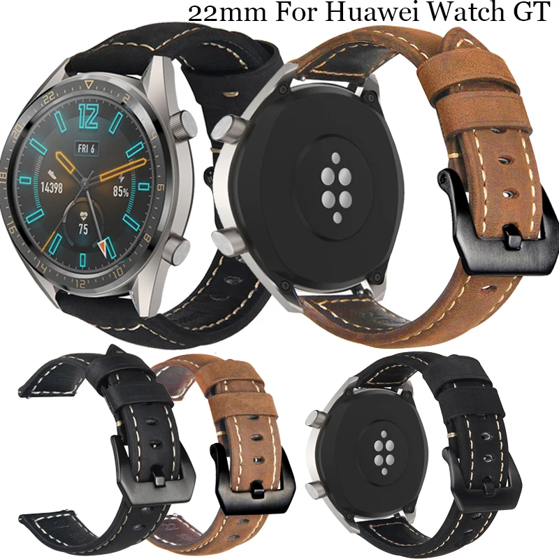 

Ремешок для часов Huawei Watch gt 2e, натуральный кожаный браслет для Samsung Gear S3, 22 мм
