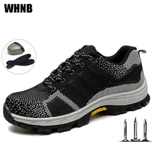Мужская защитная обувь анти-разбивающаяся Антистатическая одежда Мужская Рабочая обувь дышащая мужская защитная обувь из стального сетчатого материала для женщин