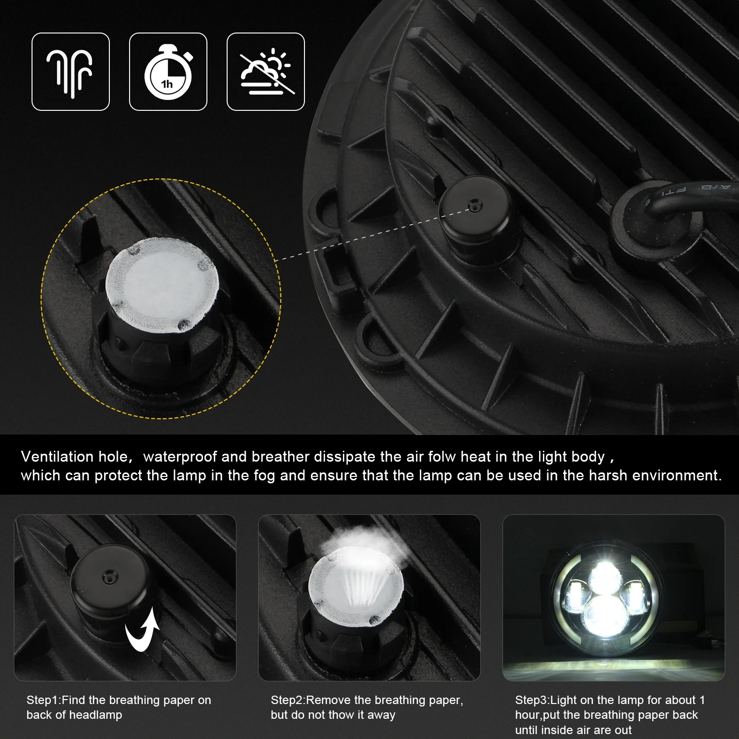 Для Jeep Wrangler JK LJ TJ CJ 7 дюймов круглый светодиодный светильник на голову s Halo Angle Eyes внедорожный автомобиль гидроцикл мотоциклы рабочий светильник