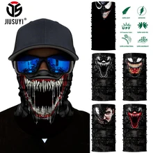 

3D Seamless Venom Magic Bandana Neck Gaiter Summer Thin Tubular Ring Scarves Sun Guard Face Headband Scarf Bicycle Headwear