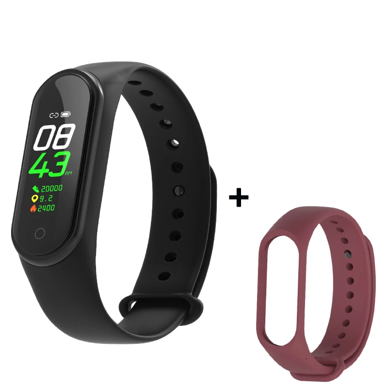 As shown11 Smart Fitness Bracelet M4 Tracker Waterproof Pedometer Blood Pressure Watch Support Multi-Languauge Wristband For Men Women Kids - Цвет: As shown11