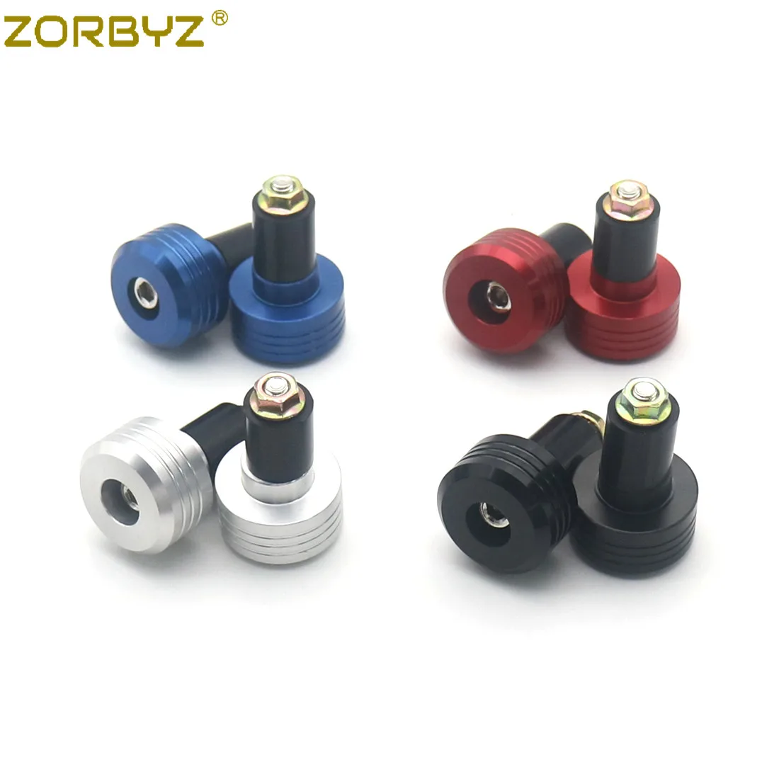 

ZORBYZ Universal Motorcycle 7/8" 22mm Aluminum Handle Grips Bar End Cap Plug For Honda Yamaha Suzuki