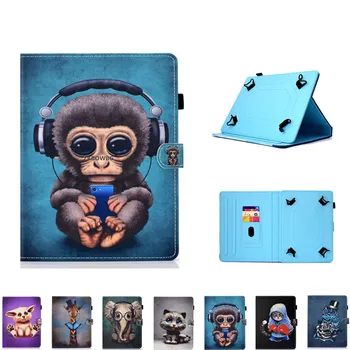 

10 Inch Cute PU Leather Cover for Samsung Galaxy Tab S6 Lite 10.4" SM-P615 10.5 inch T860 A 10.1 SM-T510 Tablet Universal Case