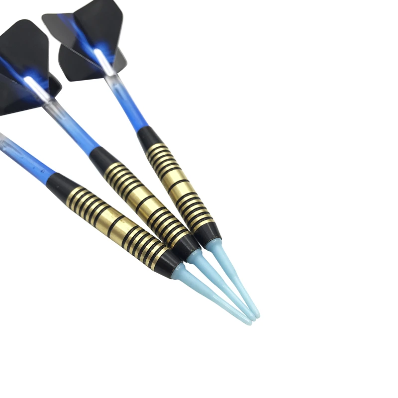 Electronic Darts 3Pcs/set Darts Soft Tip Indoor Sports Throwing Games Blue Nylon Shafts Aurora Flights Dardos Dart Flight