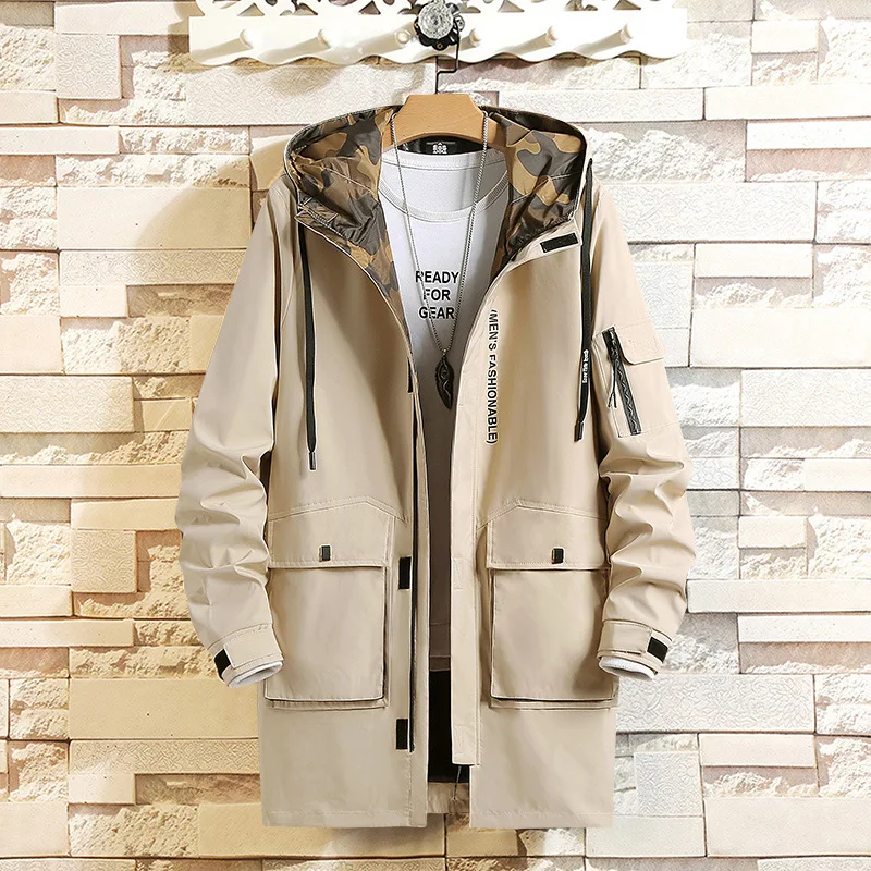 

2019 New Style Coat Men's Plus-sized Code Spring And Autumn Casual Men'S Wear Loose-Fit Workwear Mid-length Stylish Loose Wear J