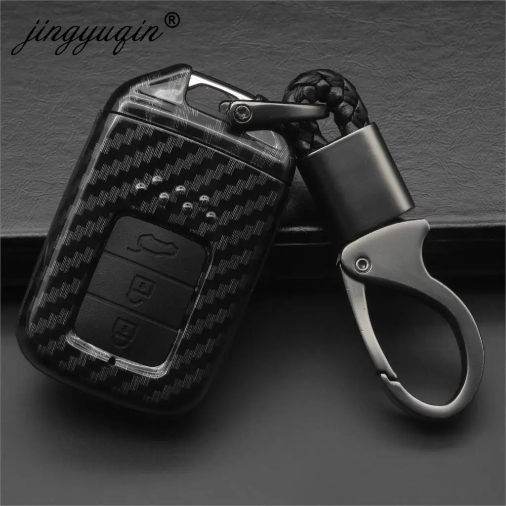 B 3BTN Black УГЛЕРОДНЫЙ+ силиконовый Автомобильный Дистанционный Брелок чехол держатель Защита для Honda CRV пилотное соглашение Civic Fit Freed - Название цвета: B 3BTN Black