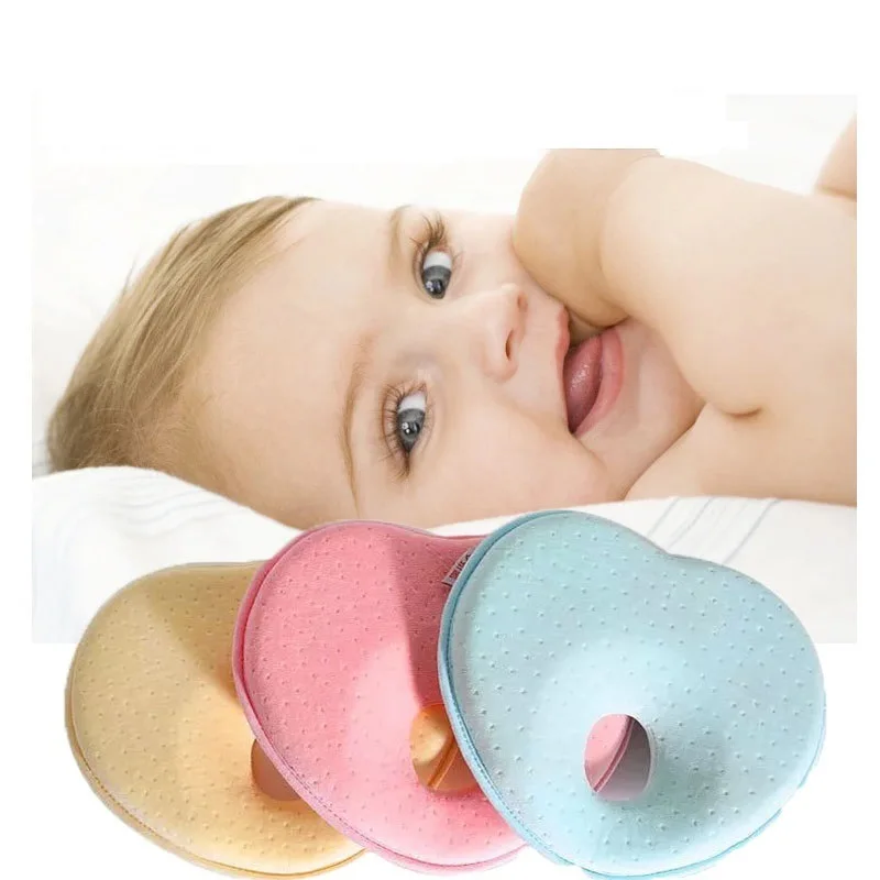 

Hot Sales Heart Shape Infant Memory Foam Pillow Pure Cotton Baby Memory Pillow Anti Migraine Flat Stereotypes Memory Pillow
