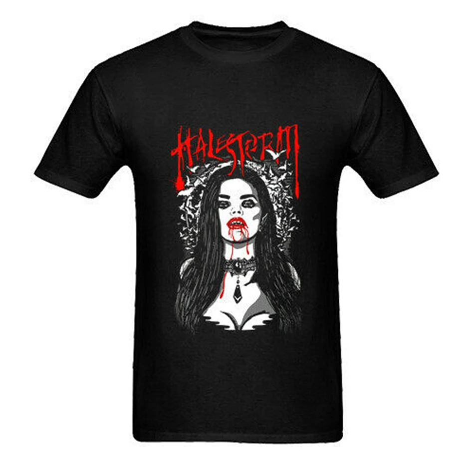 Halestorm вампир Мужская футболка на заказ хлопок Бесплатная доставка Забавные топы