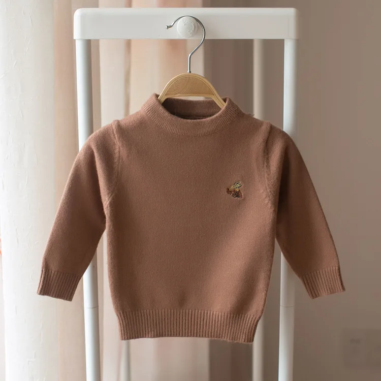 Лидер продаж, осенне-зимний детский свитер приталенные рубашки для мальчиков и девочек, нижнее белье для маленьких детей с вышивкой пчелы, G960