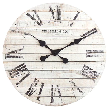 

Wall Clock Wood Home Decor Quartz Wall Hanging Clock Retro Vintage European Style Large 22 inch Large Hanging