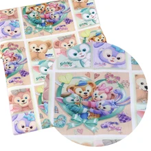 50*140 см мультяшный медведь, пэчворк, полиэстер, хлопок, ткань для ткани, детский домашний текстиль для шитья, для квилтинга, с2942