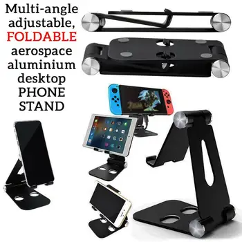 

Dual Adjustable Aluminum Stand for Mobile Phone Tablet Multi-Angle Foldable Desk Holder for Smartphone iPhone iPad Multi Color