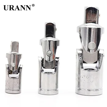 

3pcs 1/4 3/8 1/2 Universal Adapter Socket Wrench Connecting Rod Steering Universal Joint Car Maintenance Hardware Tools