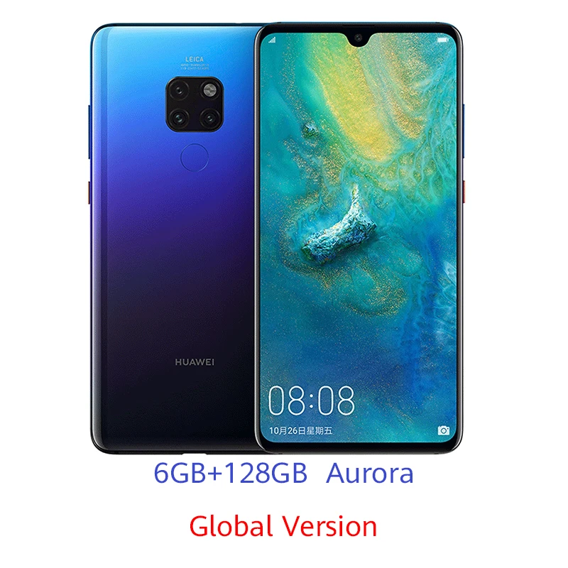 Глобальная версия HUAWEI mate 20 смартфон 6 ГБ 128 ГБ 6,53 дюйма мобильный телефон Kirin 980 NFC Kirin 980 Восьмиядерный EMUI 9,0 4000 мАч Скидка 600 руб. /. При заказе от 5500 руб. /Промокод: newyear600 / Кол - Цвет: 6GB 128GB Aurora