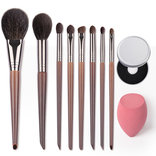 BEAUTY 8 Pcs Essential Make Up Set Brush Face Makeup Eye Shadow Blending Brush Diffuse Shader Highlight Blusher Crease Kit
