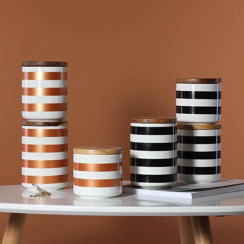 

1 Pc Ceramics Storage Bottles Jar Jar For Spices Tank Container For Eating With Lid Bottle Coffee Tea Caddy Kitchen Organizer