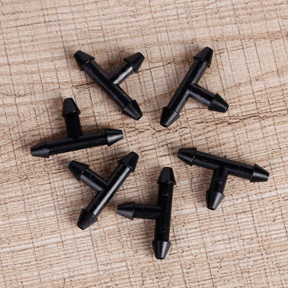 Get This 50 Uds. De riego por aspersión, conectores de manguera de agua en T con púa de 1/4 pulgadas, sistema de goteo para manguera de 3mm/5mm VRM8A6jx83A
