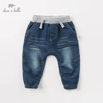 

DBA10938 dave bella winter baby boy fashion pants children full length solid pants infant toddler jeans trousers