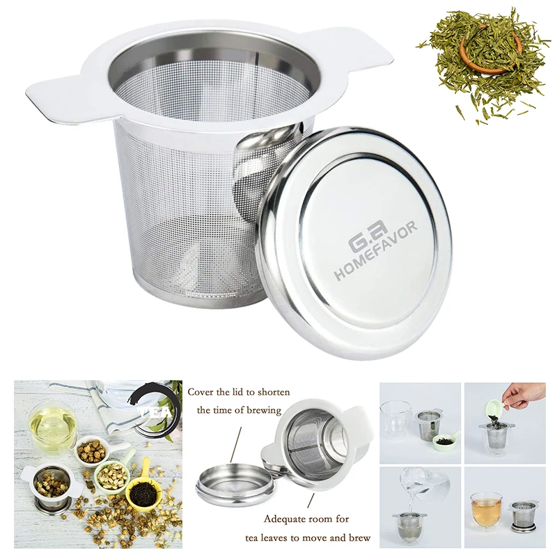 

Stainless Steel Tea Infuser Mesh Tea Strainer Teapot Tea Leaf Spice Filter Drinkware Kitchen Accessories