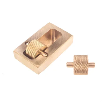 

Pure Copper Brass Mini Side Oil Box Bucket Side Oil Pen Leather Edge Processing DIY Hand-stitched Cow Leather Art Tool Artifact