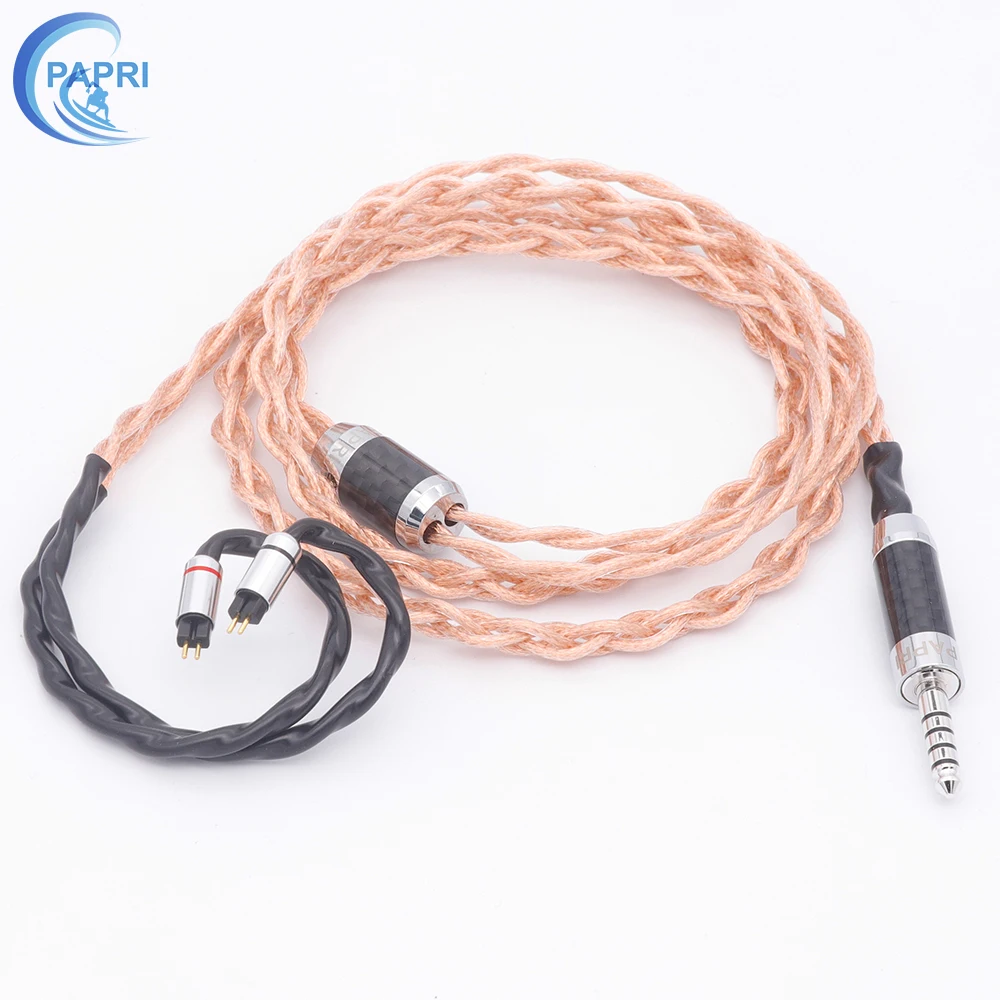 PAPRI GSX 01 7N 2 5 3 5stereoscopic 4 4 balance OCC Copper Balanced Earphone Cable For Most MMCX 0 78mm Headphone Upgrade Cables