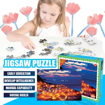 

Fashion Family leisure and entertainment Adult Children Education Holiday Gift Puzzle Toy 1000PC Landscape Jigsaw Puzzle H4