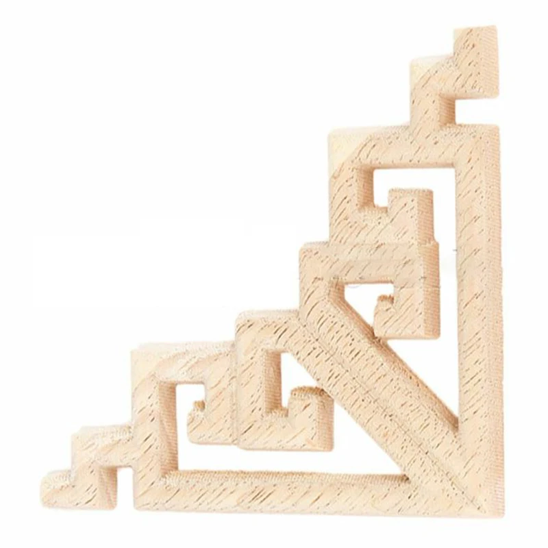 Неокрашенная древесина резная аппликация мебель молдинги наклейка DIY угловой