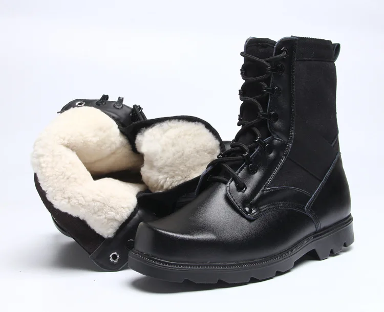 YWEEN/военные ботинки из натуральной шерсти; мужская теплая обувь; зимние мужские рабочие ботинки из искусственной кожи; ковбойские тактические ботинки; мужские зимние ботинки
